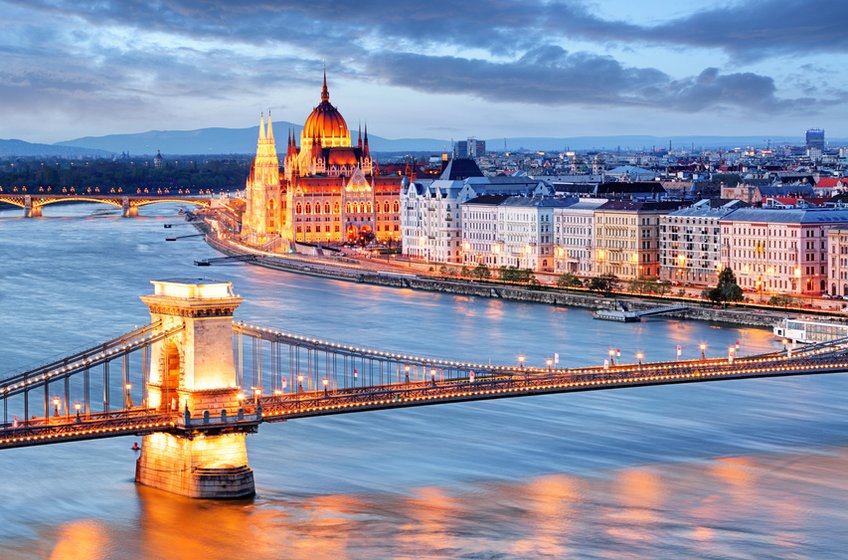 Budapest Chain Bridge and the Parliament