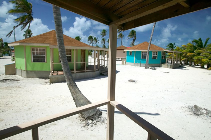 Hotel area of the caribbean resort