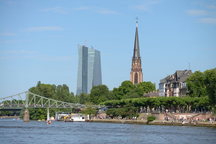 Eiserner Steg und Mainufer - Frankfurt